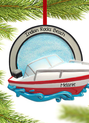 Speed Boat Ornament  by POLARX Ornament