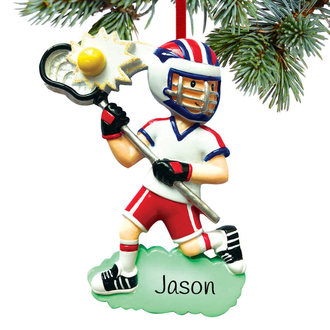 Boy Lacrosse Ornament