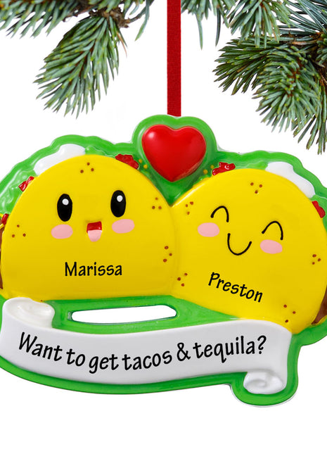 Taco Couple Ornament  by POLARX Ornament