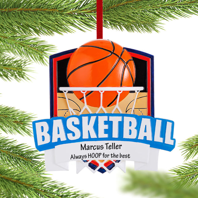 personalized personalized basketball net christmas ornament – Christmas ornament, holiday tree decoration or gift
