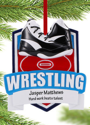 Wrestling Shield Ornament  by POLARX Ornament