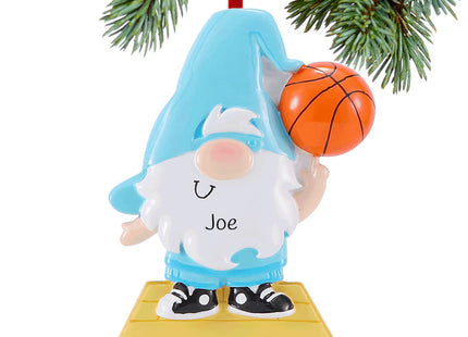 keepsake personalized basketball gnome christmas ornament – Christmas ornament, holiday tree decoration or gift