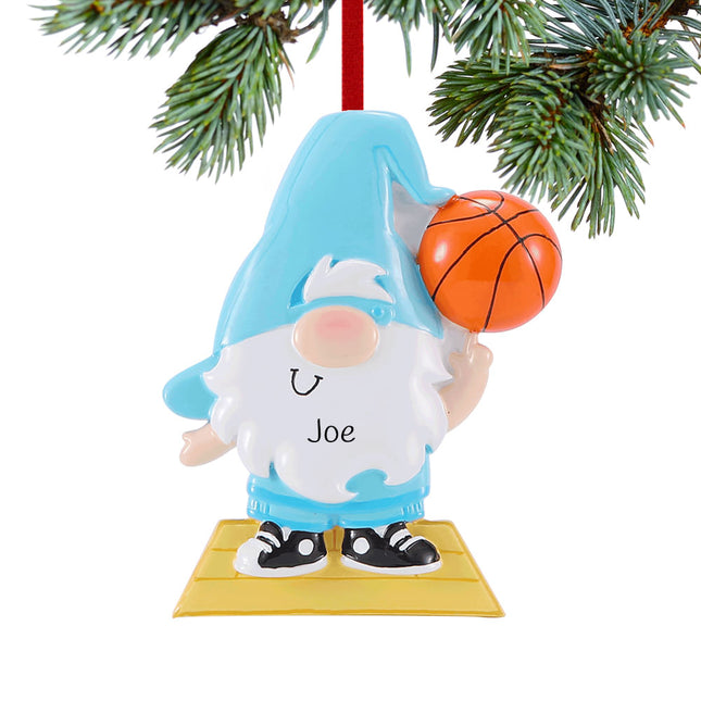 keepsake personalized basketball gnome christmas ornament – Christmas ornament, holiday tree decoration or gift