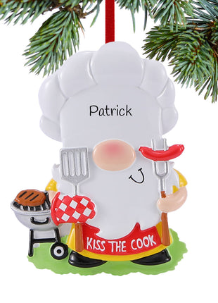 Gnome Cooking Ornament  by POLARX Ornament