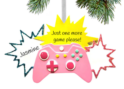 personalized personalized pink x-box controller christmas ornament – Christmas ornament, holiday tree decoration or gift