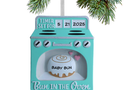 engraved personalized bun in the oven christmas ornament – Christmas ornament, holiday tree decoration or gift