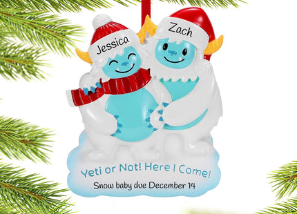 engraved personalized yeti or not here i come christmas ornament – Christmas ornament, holiday tree decoration or gift