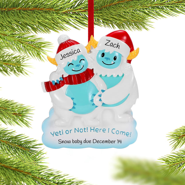 engraved personalized yeti or not here i come christmas ornament – Christmas ornament, holiday tree decoration or gift