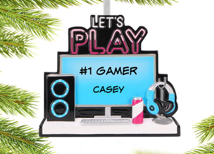 keepsake personalized let's play christmas ornament – Christmas ornament, holiday tree decoration or gift