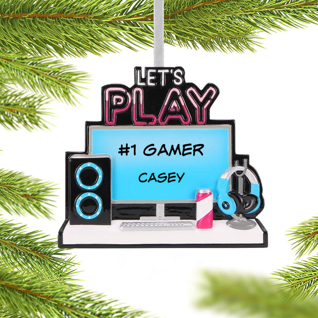 keepsake personalized let's play christmas ornament – Christmas ornament, holiday tree decoration or gift