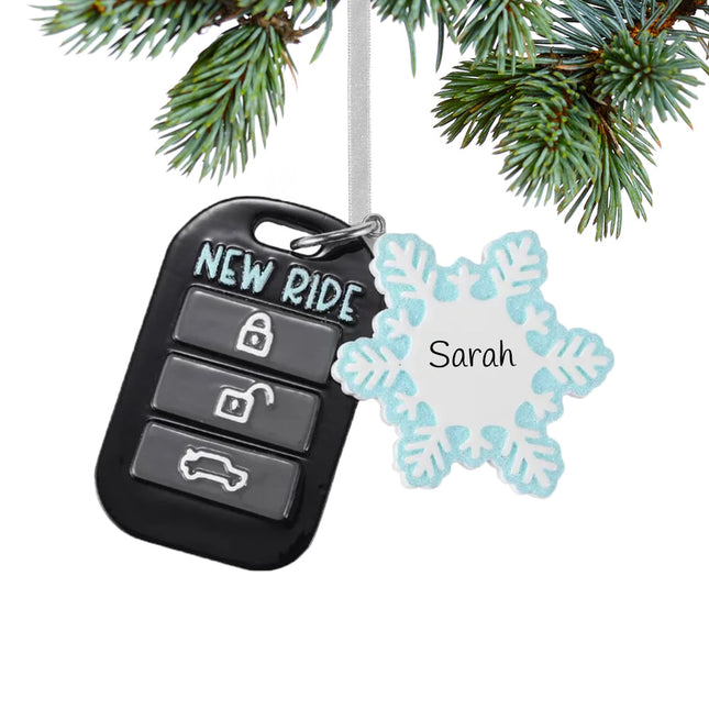 custom personalized key fob christmas ornament – Christmas ornament, holiday tree decoration or gift