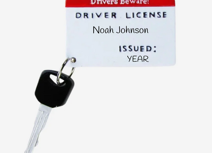 Personalized New Driver License Christmas Ornament