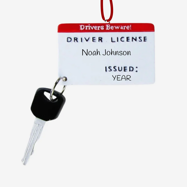Personalized New Driver License Christmas Ornament
