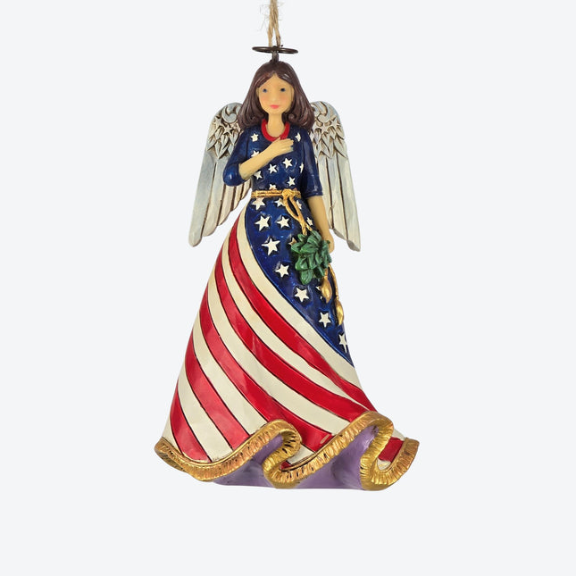 Patriotic Angel Christmas Ornament