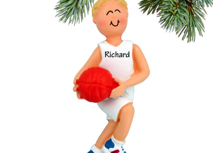 Basketball Player Holding Basketball Boy Ornament
