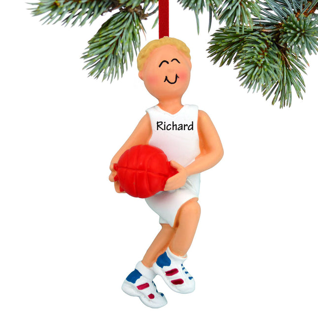 Basketball Player Holding Basketball Boy Ornament