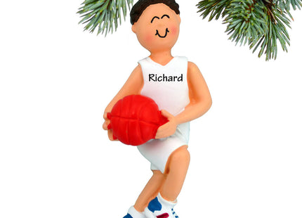 Basketball Player Holding Basketball Boy Ornament