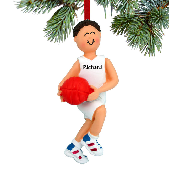 Basketball Player Holding Basketball Boy Ornament