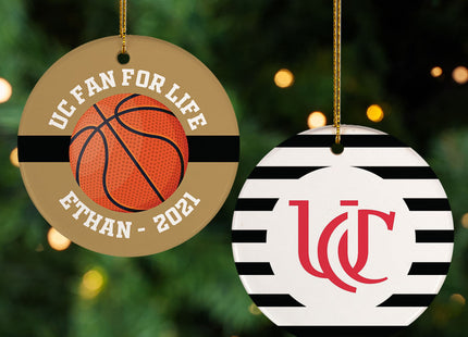 keepsake personalized college basketball christmas ornament – Christmas ornament, holiday tree decoration or gift
