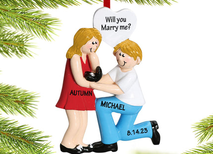 Personalized Engagement Couple with Ring