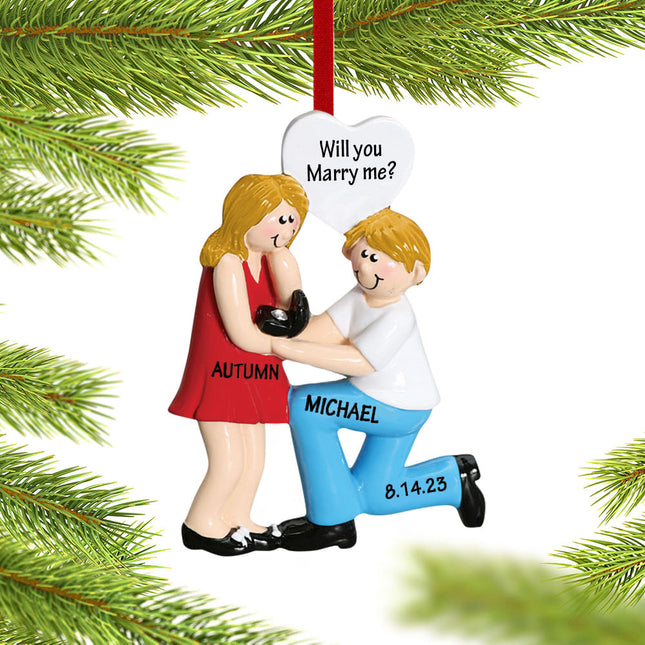 Personalized Engagement Couple with Ring