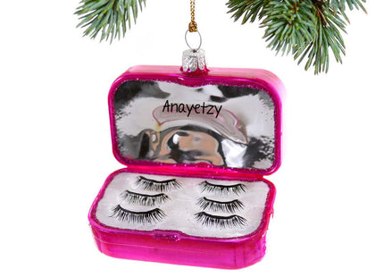 decorative personalized fake eyelash set christmas ornament – Christmas ornament, holiday tree decoration or gift