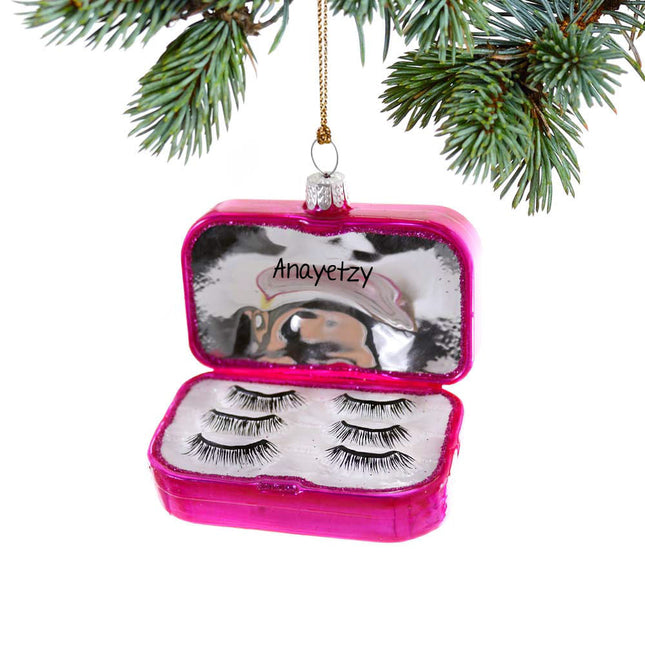 decorative personalized fake eyelash set christmas ornament – Christmas ornament, holiday tree decoration or gift
