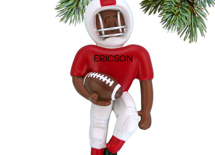 custom personalized football player christmas ornament – Christmas ornament, holiday tree decoration or gift