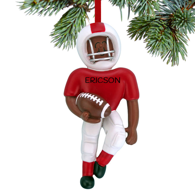 custom personalized football player christmas ornament – Christmas ornament, holiday tree decoration or gift