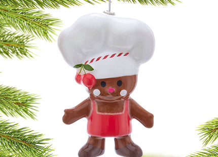 decorative personalized gingerbread chef christmas ornament – Christmas ornament, holiday tree decoration or gift