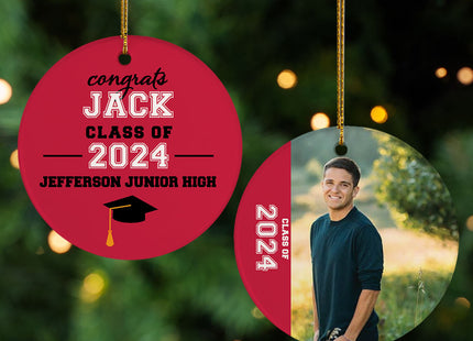 personalized personalized graduation photo christmas ornament – Christmas ornament, holiday tree decoration or gift