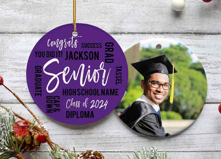 holiday personalized graduation word cloud christmas ornament – Christmas ornament, holiday tree decoration or gift