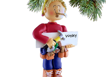 keepsake personalized handyman christmas ornament – Christmas ornament, holiday tree decoration or gift