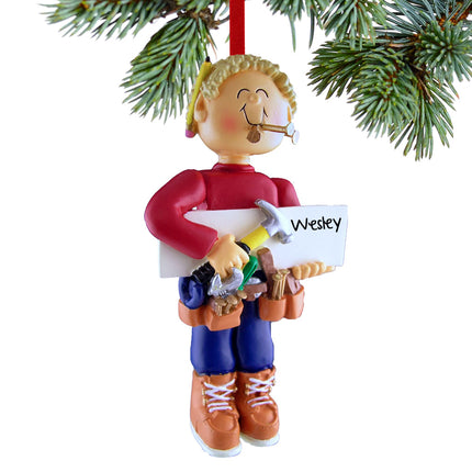 keepsake personalized handyman christmas ornament – Christmas ornament, holiday tree decoration or gift