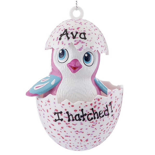 engraved personalized hatchimals - pink christmas ornament – Christmas ornament, holiday tree decoration or gift