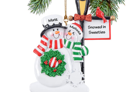 Personalized Lamppost Family Of 2, 3, 4, 5, 6 Ornament