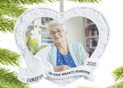 holiday personalized memory frame christmas ornament – Christmas ornament, holiday tree decoration or gift