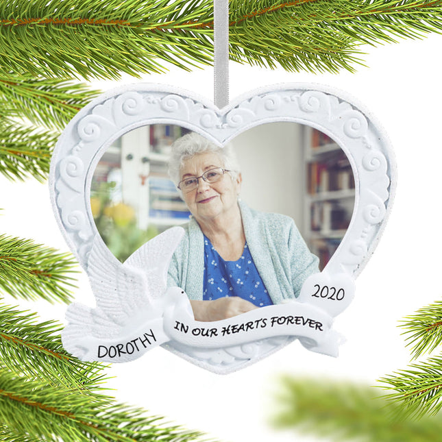 holiday personalized memory frame christmas ornament – Christmas ornament, holiday tree decoration or gift