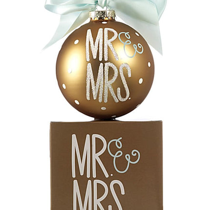 Personalized Mr. & Mrs. Glass Ball Ornament