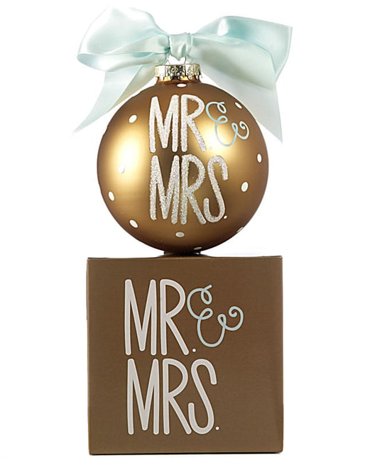 Personalized Mr. & Mrs. Glass Ball Ornament