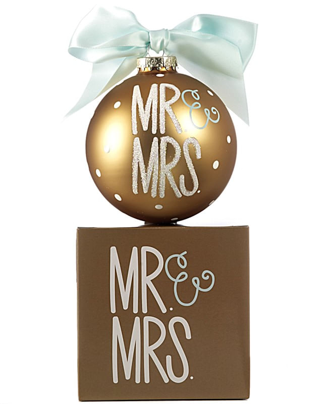Personalized Mr. & Mrs. Glass Ball Ornament