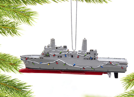 Personalized Navy Ship Ornament