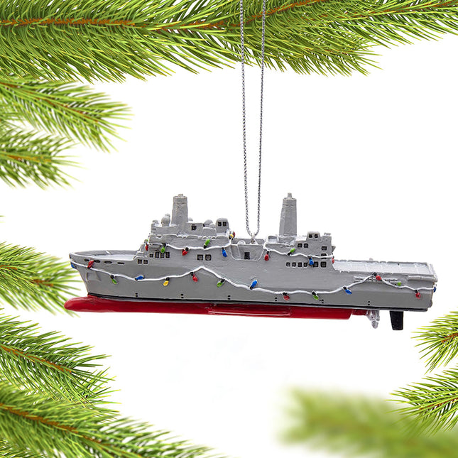Personalized Navy Ship Ornament