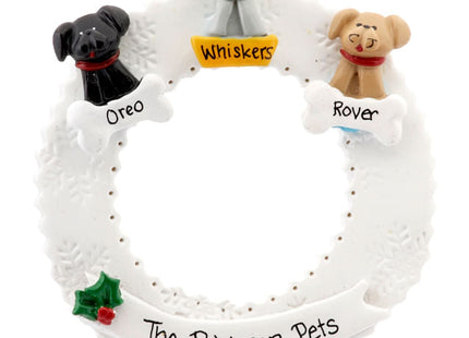 Personalized Pet Wreath 3 Ornament