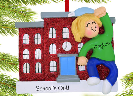 decorative personalized school's out christmas ornament – Christmas ornament, holiday tree decoration or gift
