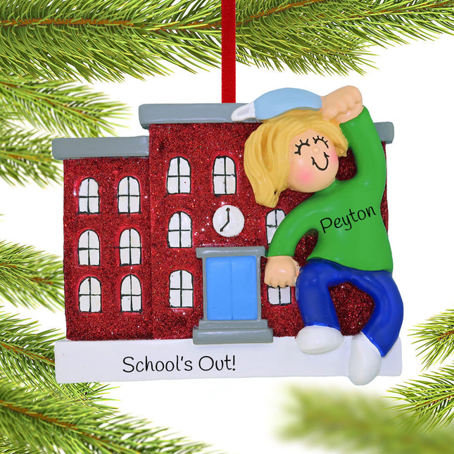 decorative personalized school's out christmas ornament – Christmas ornament, holiday tree decoration or gift