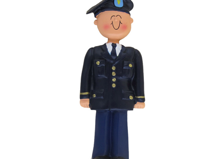 Personalized male Army soldier Christmas ornament with custom name