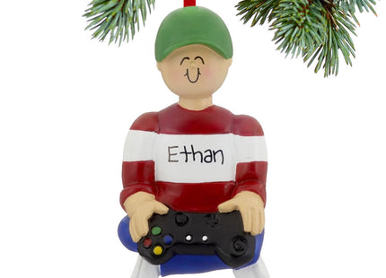 keepsake personalized video game boy christmas ornament – Christmas ornament, holiday tree decoration or gift