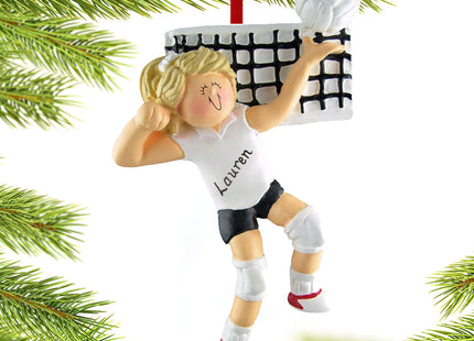 engraved personalized volleyball female christmas ornament – Christmas ornament, holiday tree decoration or gift