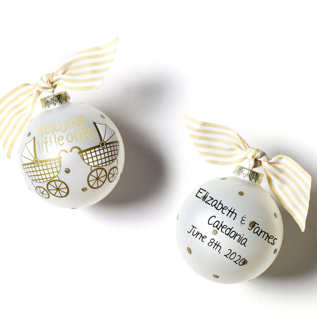 Personalized Welcome Little Ones Twins Ornament